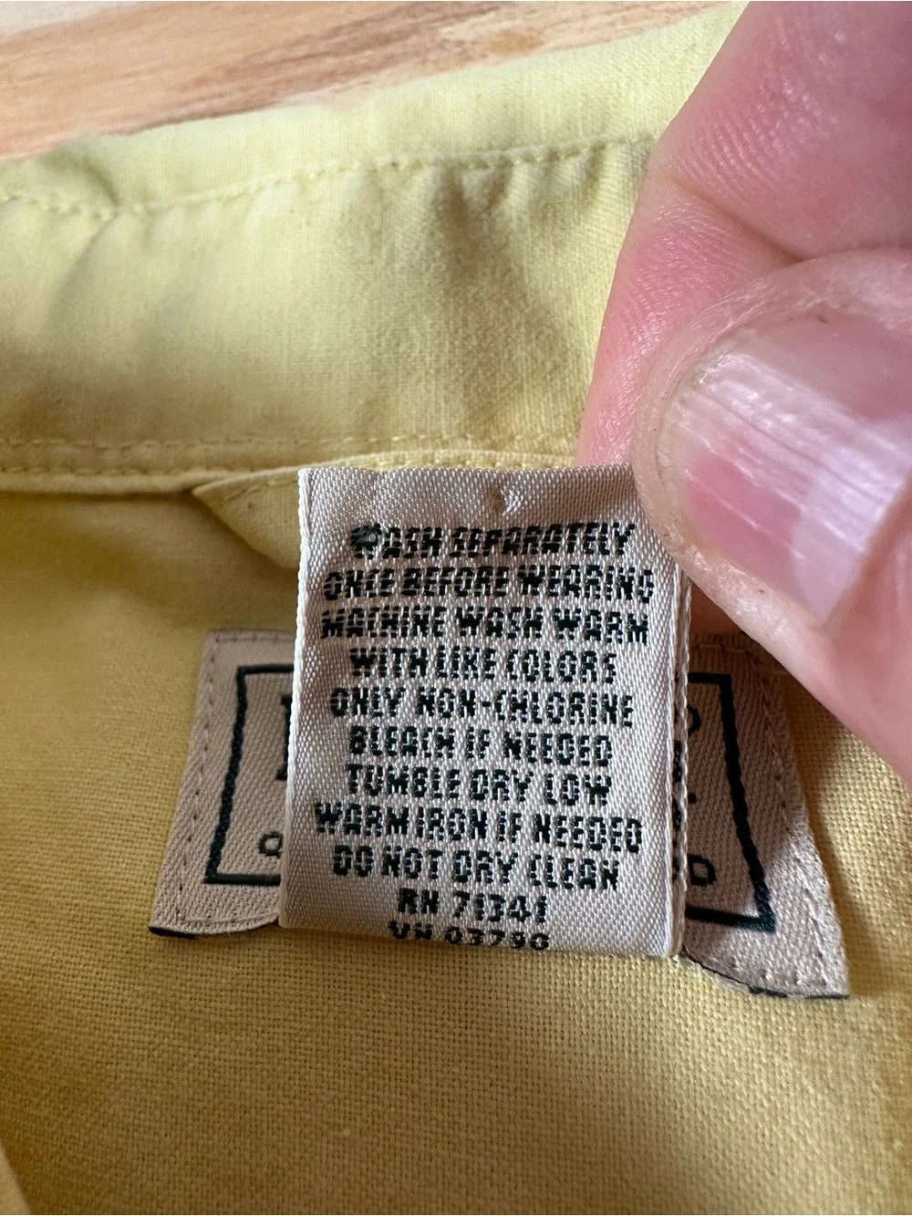 Vintage L.L. Bean Cotton Canvas Utility Work Shirt Yellow Size XL Regular